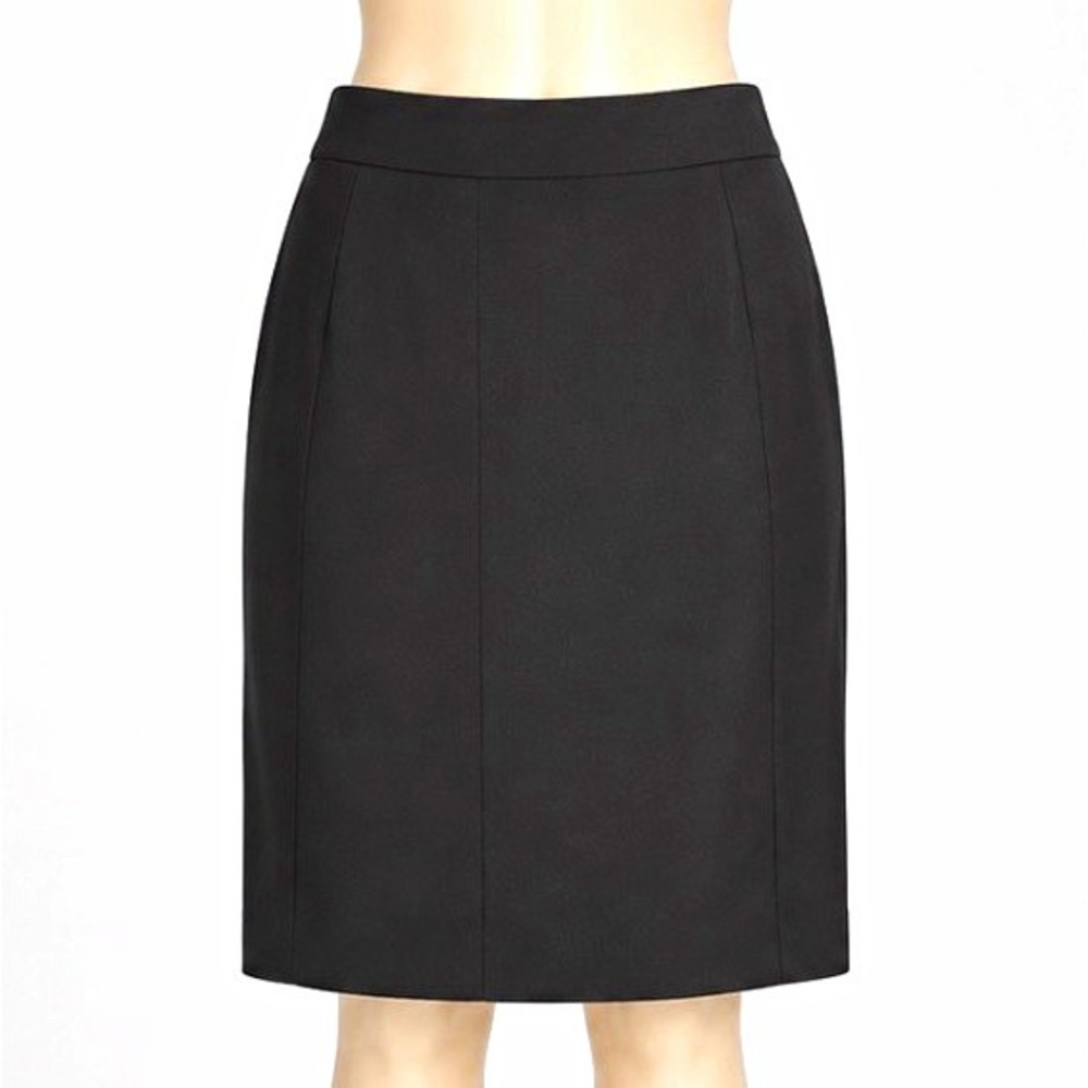 Jones Wear Women's Black Solid Stretch Pencil Knee-Length Skirt w/Zipper Size 12